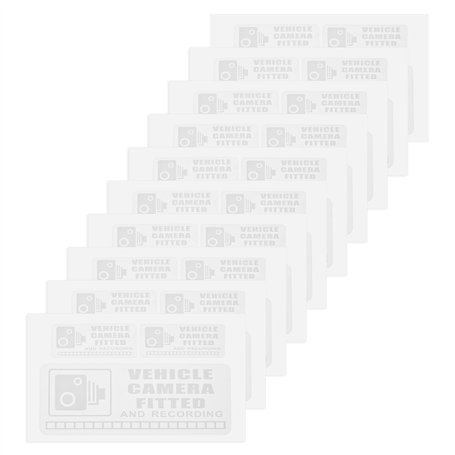 SG Store Lot de 10 Autocollants d'avertissement de Marche Arrière 135 x 55 mm 65 x 30 mm Panneau de Sécurité pour Caméra Vidéo