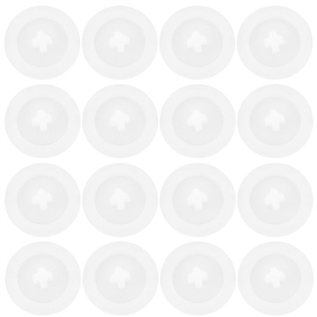 Briny River Lot de 200 cache-vis en plastique pour vis autotaraudeuses à tête carrée - 12 mm - Blanc