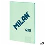 Carnet Milan SERIE 1918 Vert A4 48 Volets (3 Unités)