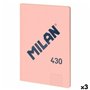 Carnet Milan SERIE 1918 Rose A4 48 Volets (3 Unités)
