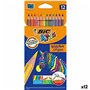 Crayons de couleur Bic KIDS EVOLUTION STRIPES Multicouleur 12 Pièces (12 Unités)