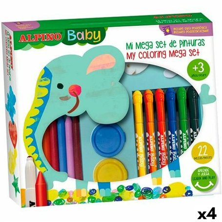 Set de peinture Alpino Baby Multicouleur 36 Pièces (4 Unités)