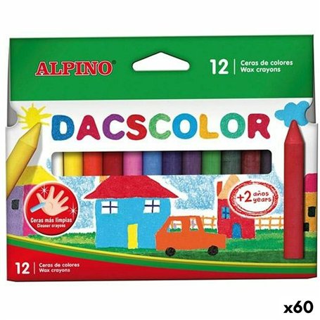 Crayons gras de couleur Alpino Dacscolor Multicouleur 12 Pièces (60 Unités)