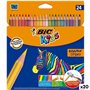 Crayons de couleur Bic KIDS EVOLUTION STRIPES Multicouleur 24 Pièces (20 Unités)