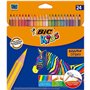 Crayons de couleur Bic KIDS EVOLUTION STRIPES Multicouleur 24 Pièces (20 Unités)