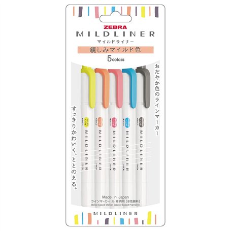 ZEBRA Mildliner WKT7-N-5C-N Stylo fluorescent [importation parallèle] (Friendly Mild Color)