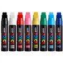 Posca PC-17K Lot de 8 marqueurs permanents à base d'eau Pointe biseautée 15 mm