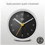 Réveil analogique classique Braun avec fonction snooze et lumière, mouvement à quartz silencieux, bip de l’alarme en crescendo,