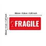 300 Etiquettes Fragile Rectangulaires Autocollantes en Rouleau - 98 x 40 mm - Fragile - 1 Rouleau de 300 Stickers pour Entrepren
