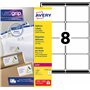 Avery Étiquettes Autocollantes Blanches
