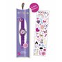 Tikkers - TK0041 - Montre Fille - Quartz Analogique - Bracelet Caoutchouc Violet