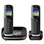 Panasonic téléphone sans fil KX-TGJ322GB Duo avec répondeur (version allemande!) - noir - incl. 1 zusätzliches extra combiné sup