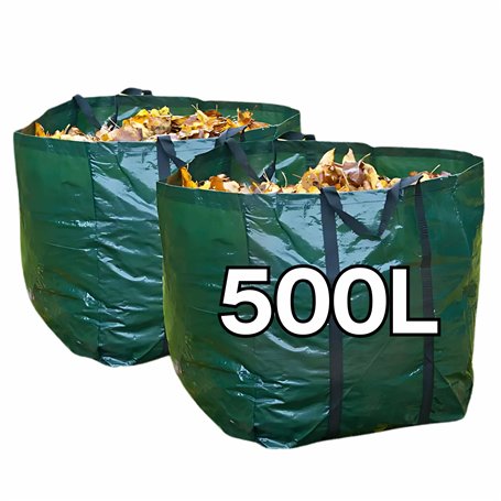 2 X Résistant Jardin Sac Déchets Ordures Superflues Pelouse Sac Imperméable Couleur vert foncé