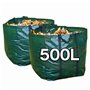 2 X Résistant Jardin Sac Déchets Ordures Superflues Pelouse Sac Imperméable Couleur vert foncé