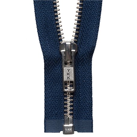 YKK Fermeture Éclair en métal sans Nickel Bleu Marine 66 cm