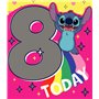 Disney Stitch Carte de vœux de 8e anniversaire pour filles - Motif unique de Stitch pour jeunes filles - Carte d'anniversaire po
