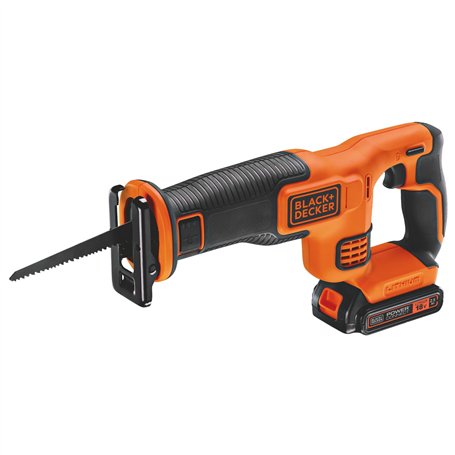 BLACK+DECKER BDCR18E1-QW Scie sabre sans fil - 1 batterie - 1 lame de 140mm- 18V