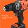 BLACK+DECKER Marteau perforateur sans fil 18V POWERCONNECT, moteur sans balais, couple 50 Nm, mandrin sans clé 13 mm – Unité san