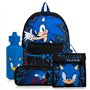 Sonic The Hedgehog Sac à dos 4 pièces avec sac à déjeuner