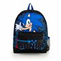 Sonic The Hedgehog Sac à dos 4 pièces avec sac à déjeuner, trousse à crayons et bouteille d'eau | Sac à dos garçon avec bretelle