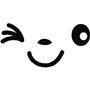 Simplement ST20 Winky œil Image Autocollant Transfert Lot de 2 Stickers, Transformez Votre Rétroviseurs en Un Clin d'oeil Visage