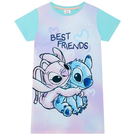 Lilo et Stitch Chemise de Nuit Enfant Fille - Manches Courtes ou Longues
