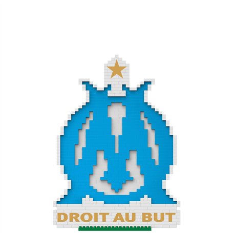 FOCO Produit sous licence officielle Olympique de Marseille BRXLZ Briques 3D Logo Club de football Kit de construction