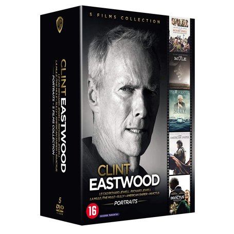 Clint Eastwood-Portraits-5 Films Collection : Le Cas Richard Jewell + La Mule + Sully + American Sniper + Invictus [Blu-Ray]