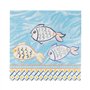 Talking Tables Lot de 20 serviettes en papier jetables Motif poisson