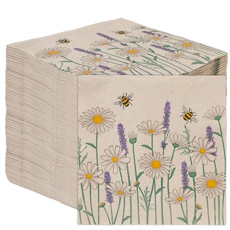 Table Kind 100 x Serviettes en papier souples en vrac