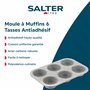 Salter BW02778G Marblestone 6 Tasse Moules à Muffins Et Blinis - Antiadhésif Plaque De Cuisson, Acier Au Carbone Moule à Pâtisse
