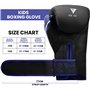RDX Gants de boxe Enfant, 6oz 4oz Gants d'Entraînement Junior, En Cuir Maya Hide, Paume Ventilée, Muay Thai Sparring MMA Kickbox