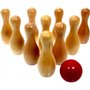 Brimtoy Jeu de quilles en bois/jeu de bowling à dix broches