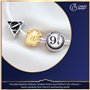 The Carat Shop Harry Potter - Bracelet à Breloques Charms argenté avec Les reliques de la Mort, Vif d'or et Voie 9 3/4-17cm