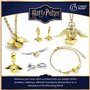 The Carat Shop Harry Potter - Bracelet à Breloques Charms argenté avec Les reliques de la Mort, Vif d'or et Voie 9 3/4-17cm