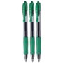 Pilot G2 07 Lot de 3 stylos roller verts rechargeables à encre gel pointe fine rétractable Pointe 0