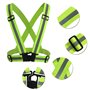 TRIXES Harnais de Sécurité Réfléchissant Haute Visibilité Réglable - Gilet Vert Fluorescent Unisexe