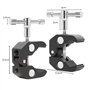 2x Pince crabe - Support de montage - Clip de support de panneau mural de bureau Filetage professionnel 1/4" et 3/8" - Support d
