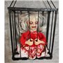 TRIXES Poupée d'halloween effrayante en Cage, Accessoire de Maison hantée avec Voix hurlante, créature de Cauchemar