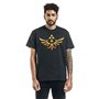 THE LEGEND OF ZELDA T Shirt à Manches Courtes Hyrule Logo Noir Unisexe