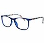 OPULIZE Arc Lunettes de Lecture Pack de 2 Montures Carrées Minces Élégantes Charnières à Ressort Anti-Rayures Noir Bleu Branches