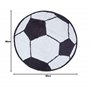HOMESCAPES Tapis de Bain décoratif de 80 cm de diamètre avec Le Design Ballon de Foot