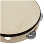 TIGER Tambourin à une rangée TAM91-10-BK - 10" 25cm - en bois avec tête de rawhide