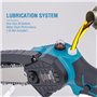 KATSU FIT-BAT Tronçonneuse sans Fil Brushless 21V 6 Pouces Moteur sans Balais avec Chaîne Supplémentaire et Pompe à Huile Manuel
