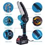 KATSU FIT-BAT Tronçonneuse sans Fil Brushless 21V 6 Pouces Moteur sans Balais avec Chaîne Supplémentaire et Pompe à Huile Manuel