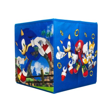 Character World Sonic le hérisson Boîtes de rangement sous licence officielle | Lot de 2 cubes de rangement pliables | Parfait p