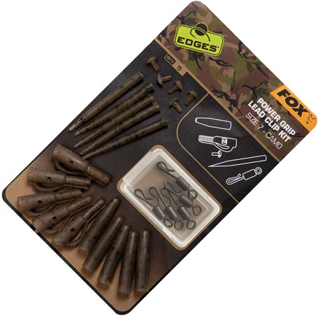 Fox Edges Camo Power Grip Lead Clip Kit de clips de plomb pour plomb à carpe