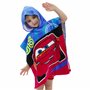 Disney Serviette Poncho Garçon Cars Rouge Taille Unique