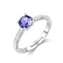 Philip Jones Bague en Cristal réglable Violet Clair créée avec des Cristaux Zircondia®