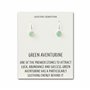 Philip Jones Boucles d'oreilles en aventurine verte avec carte de citation